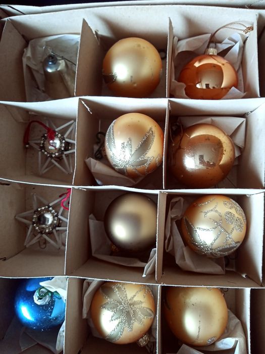 Bombki ozdoby choinkowe szklane ręcznie malowane