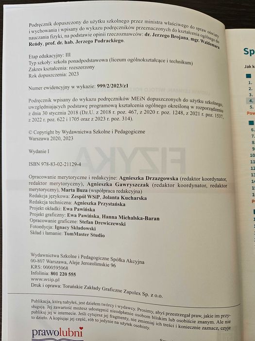 Fizyka 2. Zakres podstawowy. Nowa edycja. WSiP