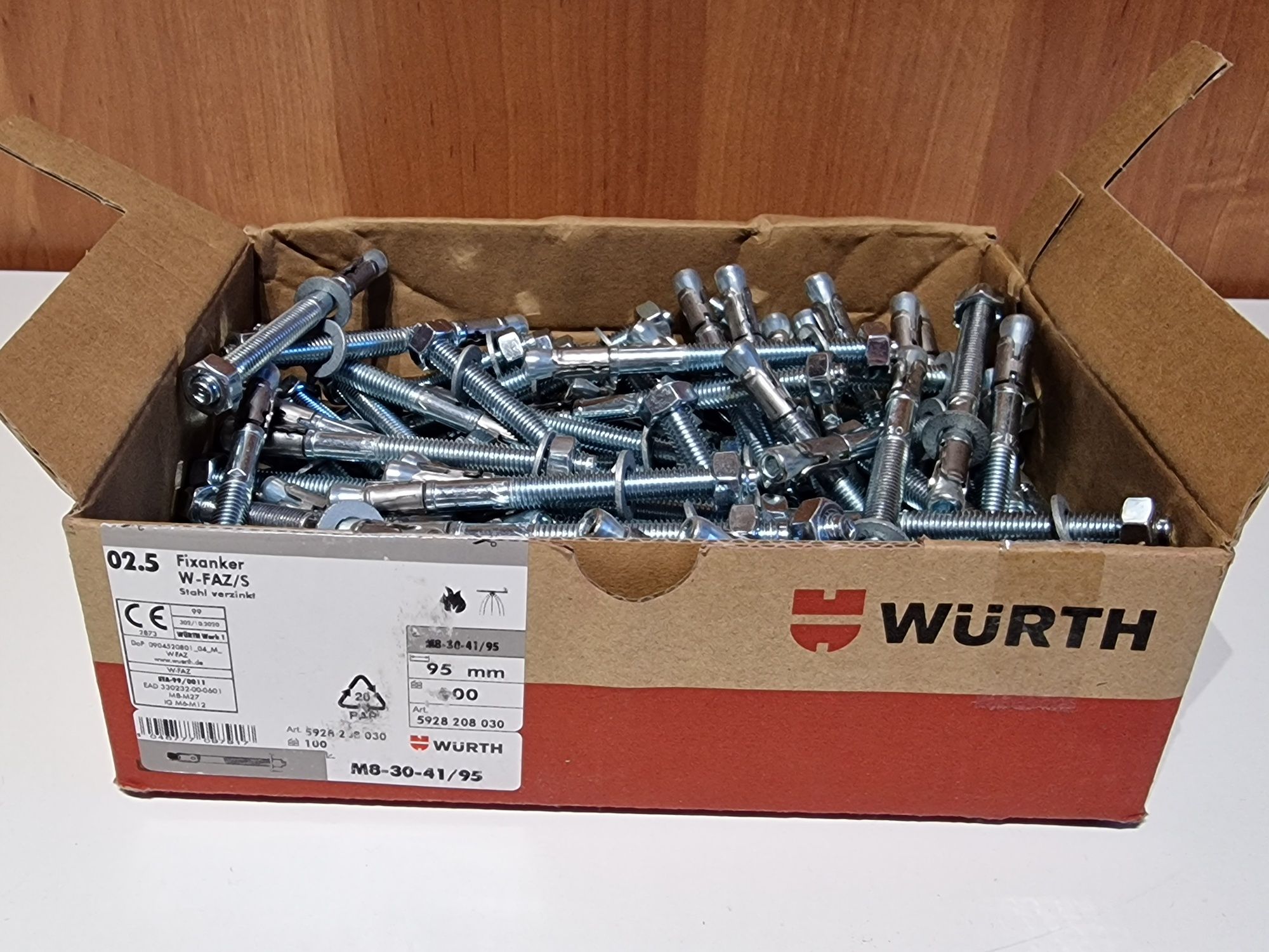 Wurth Kotwa klinowa W-FAZ/S, A2K M8X95 opak.100szt