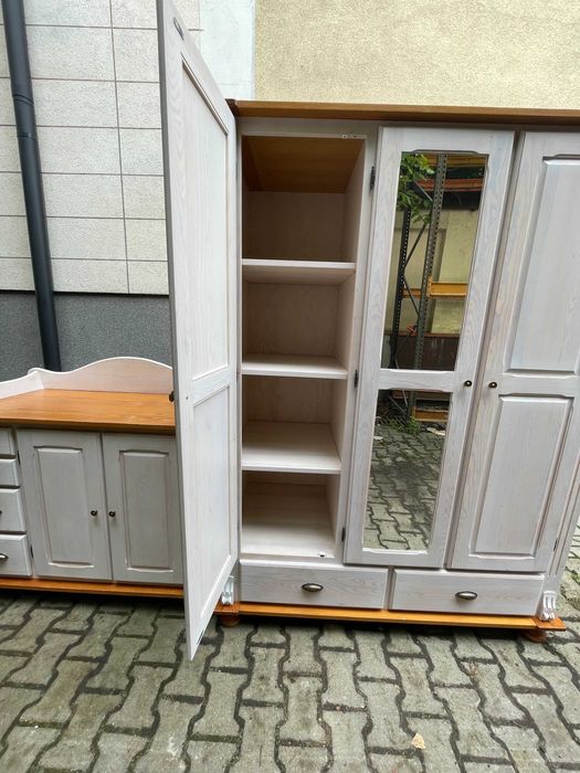 ->KOMODA+SZAFA: Uniwersalny zestaw-pokój dziecięcy lub salon/sypialnia