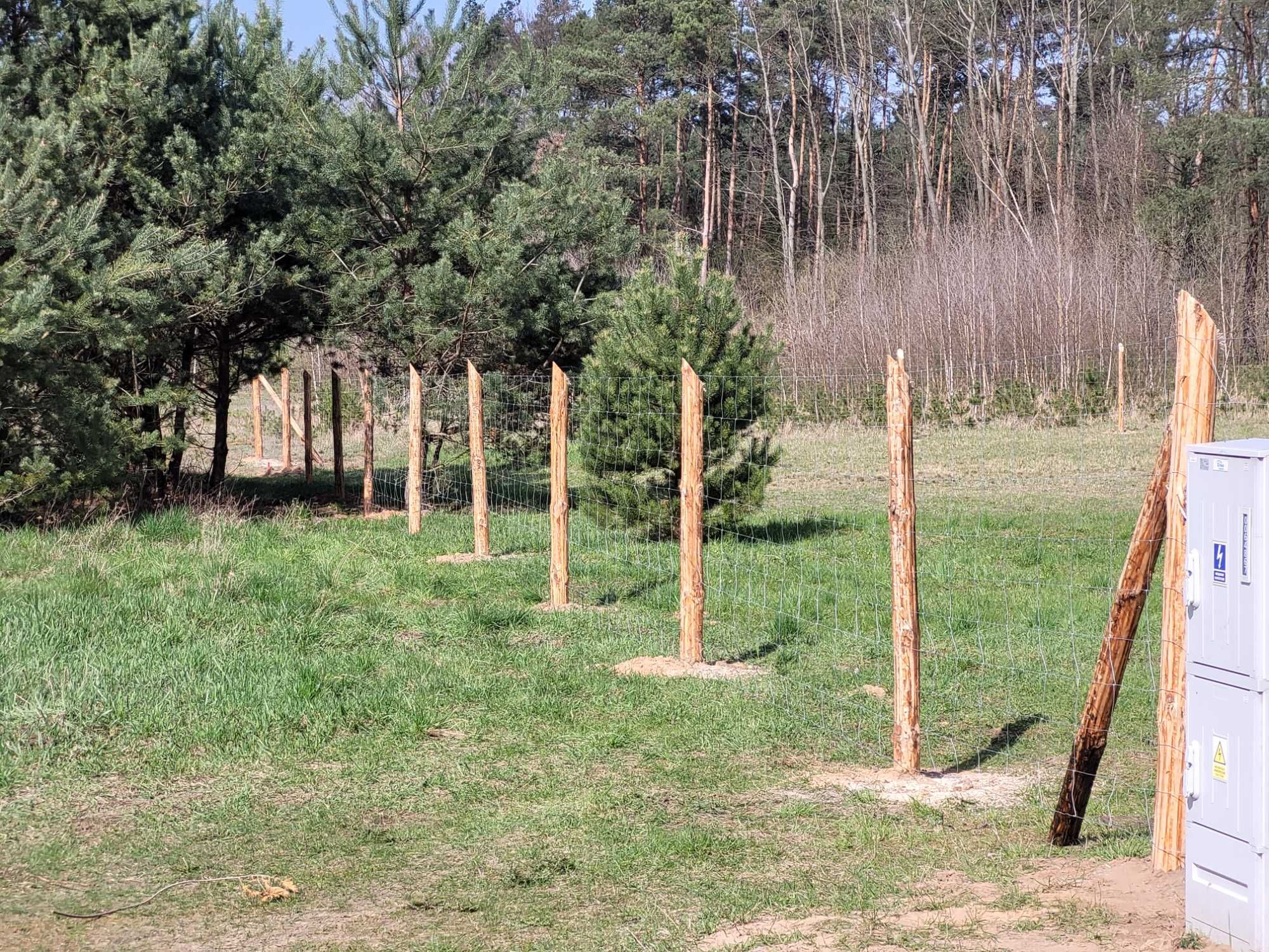 Płot Ogrodzenie tymczasowe budowlane leśne 16 ZŁ MP Słupki
