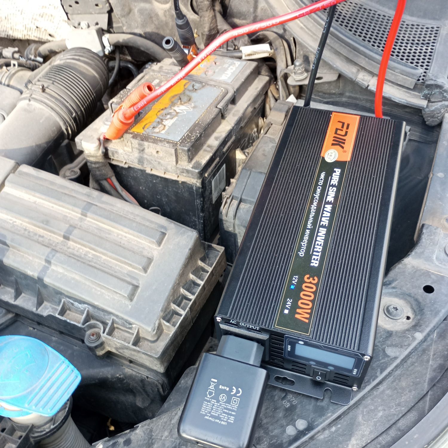 Фірмовий перетворювач струму,інвертор,inverter 3000W 12V/220V,синусоїд