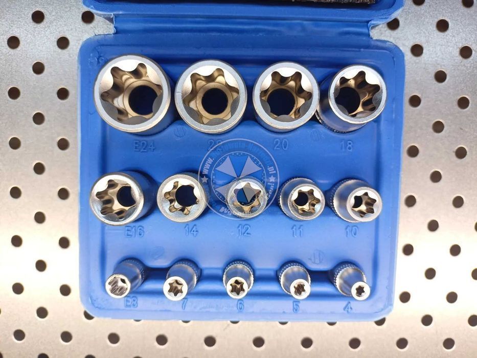 Nasadki E-Torx E4-E24 Nasadki TORX klucze Torx klucze nasadowe TORX