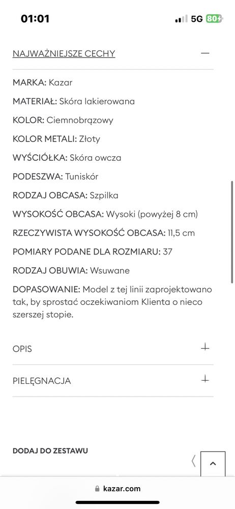 obuwie/moda/SZPILKI /kazar/ NOWE eleganckie 36