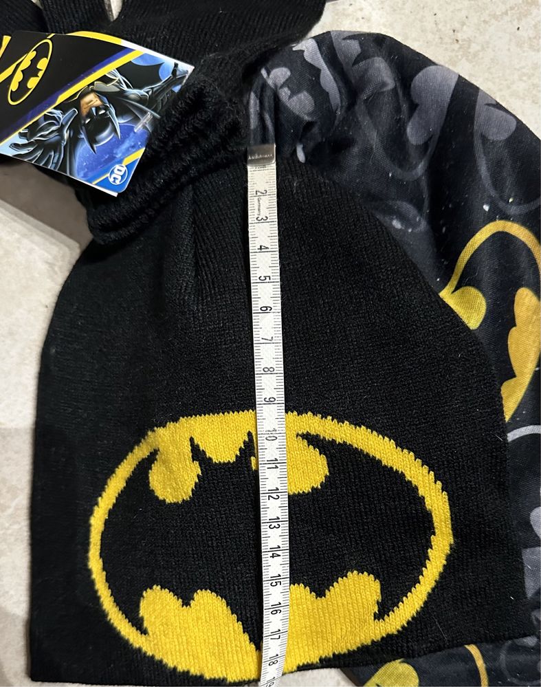 Komplet zimowy czapka szalik rekawiczki 3 cz. Batman.