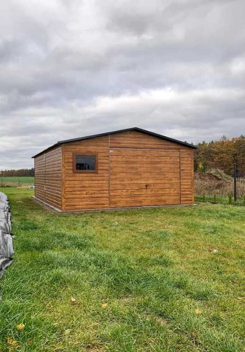 Garaż blaszany 5x6, garaże drewnopodobne, solidna konstrukcja