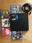 PS4 Slim 1TB sem comando + 6 Jogos