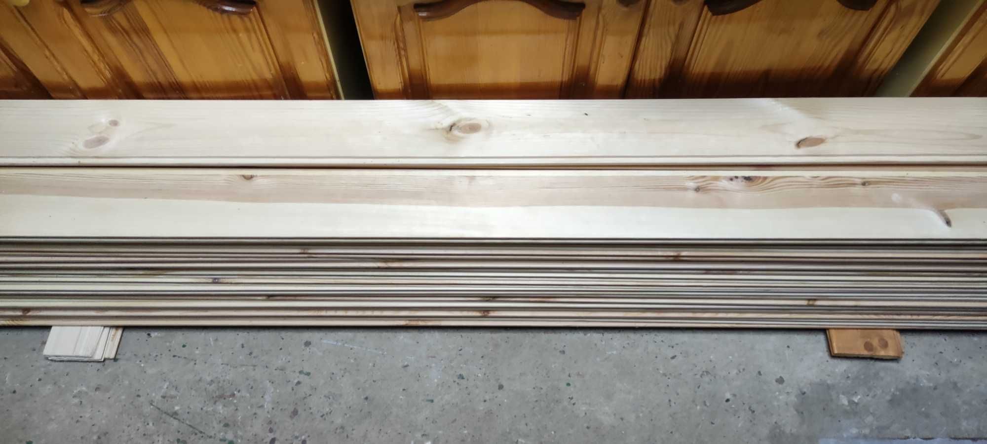 deska podłogowa sosnowa 2,4m , 10cm 35 sztuk piuro-wpust