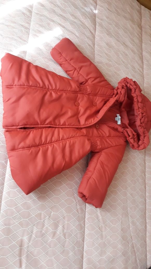 Casaco menina vermelho tamanho 18 meses, marca Miranda