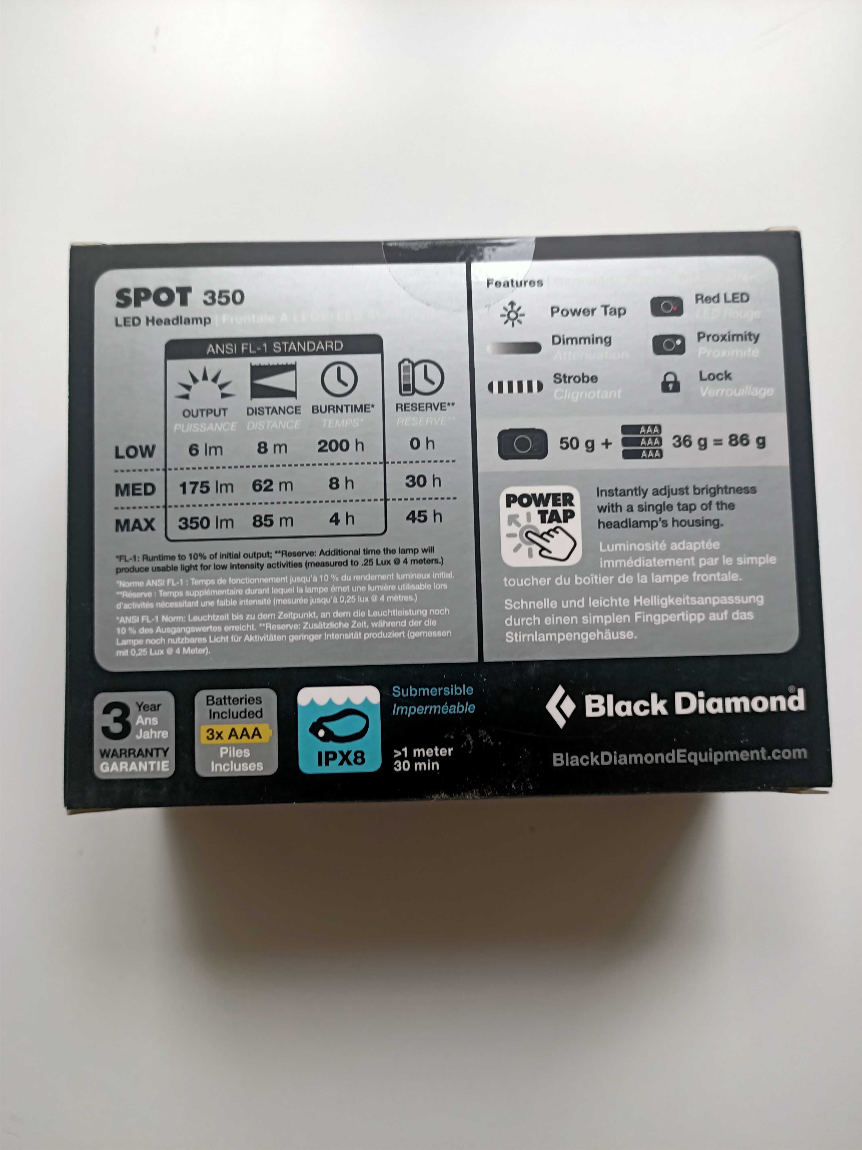Налобный фонарик Black Diamond Spot 350