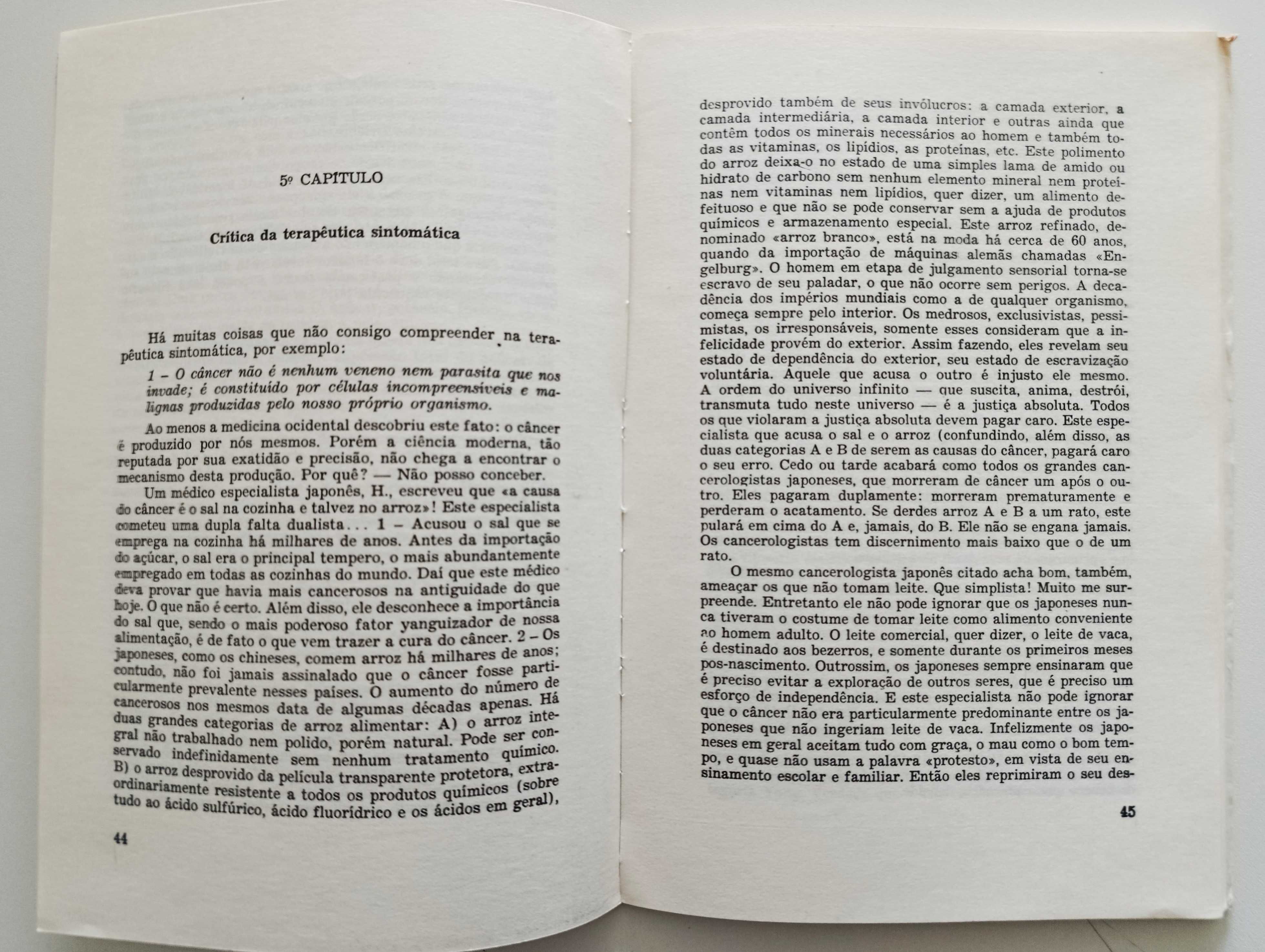 O Cancro e a Filosofia do Extremo Oriente | Nyoiti Sakurazawa Ohsawa