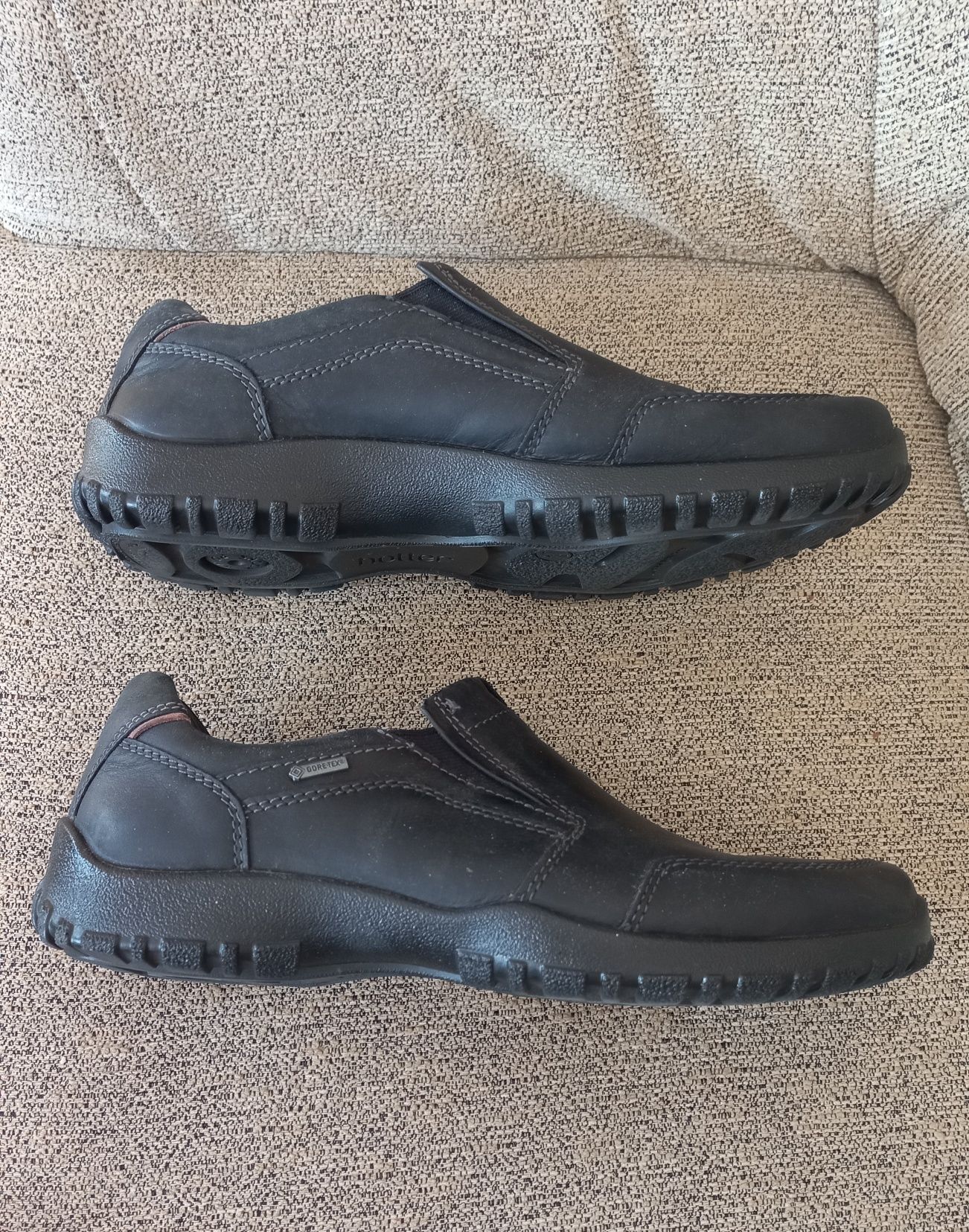 Mokasyny wsuwane skóra czarne Hotter Goretex Eu 41 uk 7