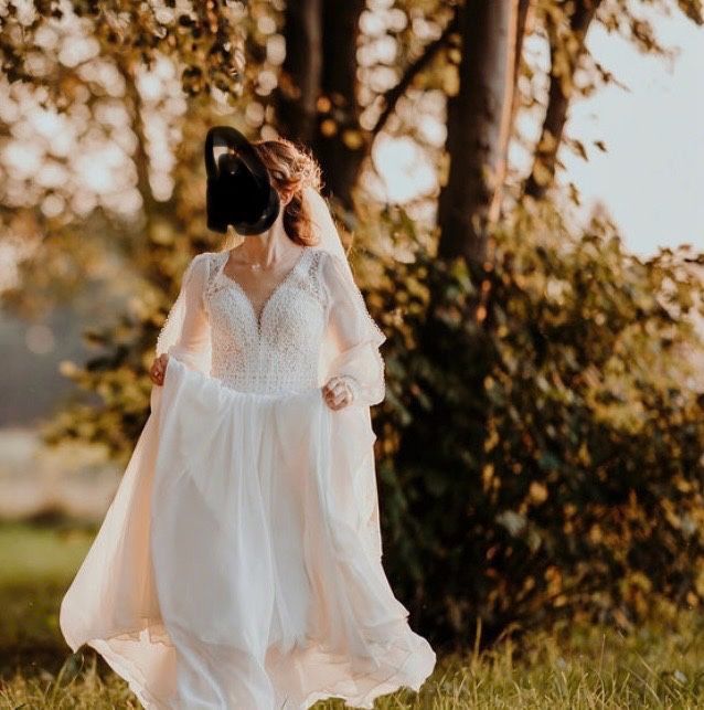 Sukienka ślubna boho koronka