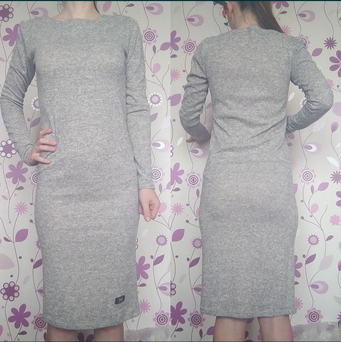 42-44 р. Платье весна осень зима трикотаж
Серое миди 42-44р.=300
Розов