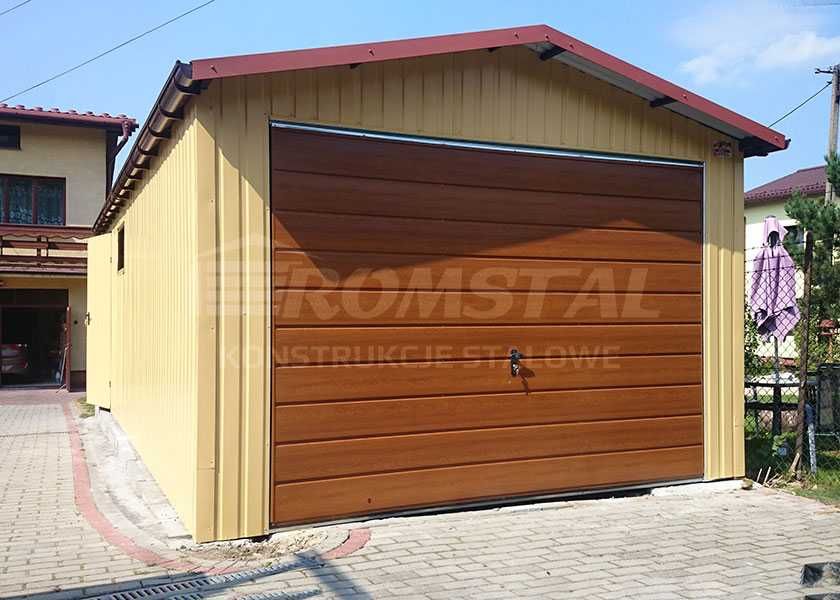 DREWNOPODOBNY Garaż Blaszany 7x6 - Magazyn / Wiata / Schowek - Romstal