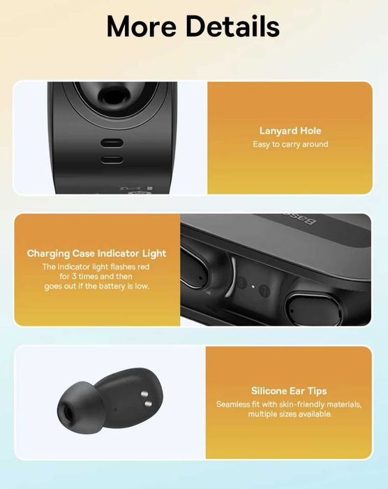 Bluetooth навушники Baseus Bowie EZ10 Mini In-Ear TWS оригінал, нові