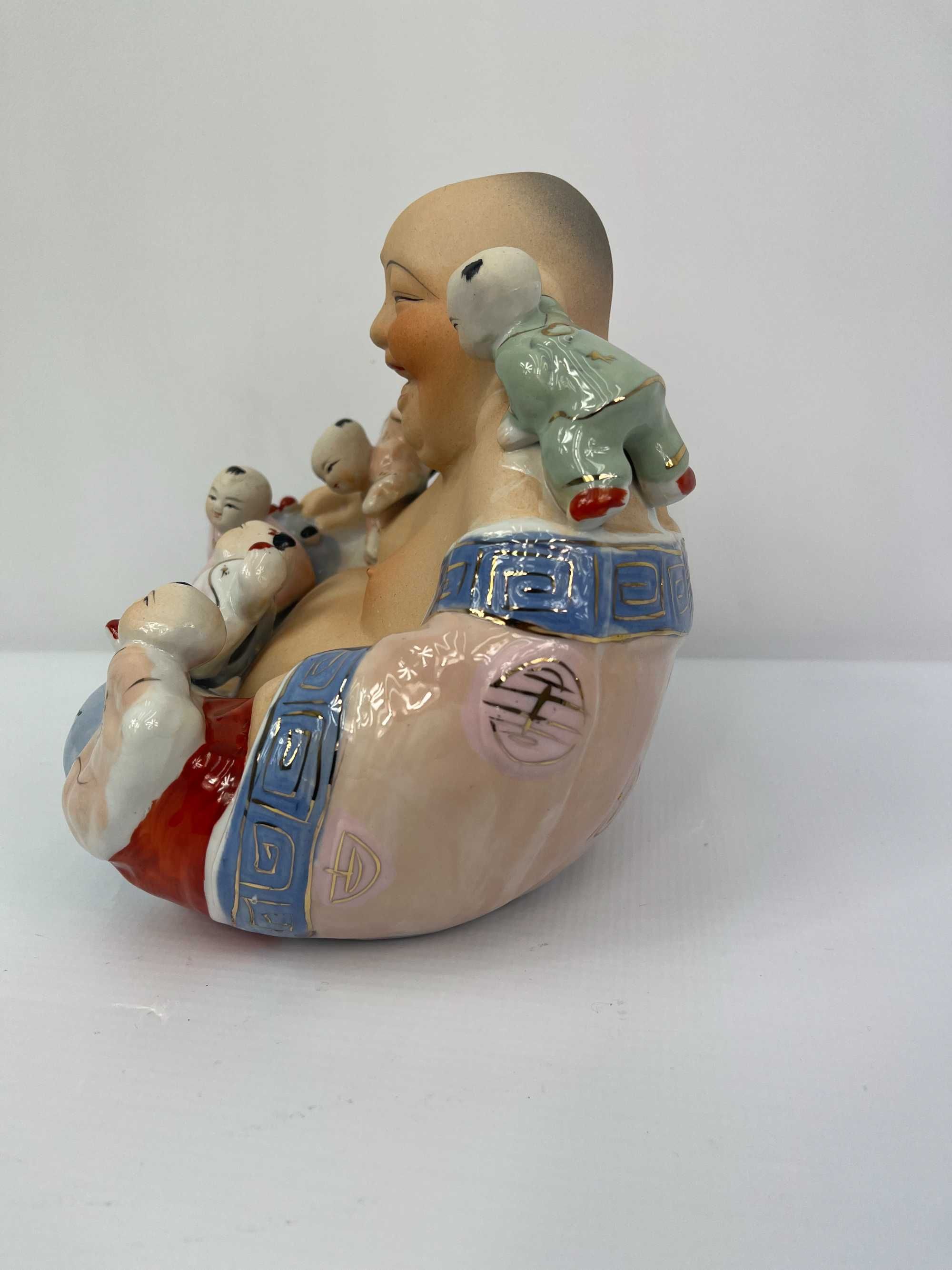 Figurka porcelana Chińska Budda z dziećmi lata 70-te