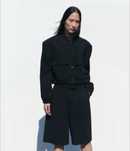Чорний вкорочений бомбер zara