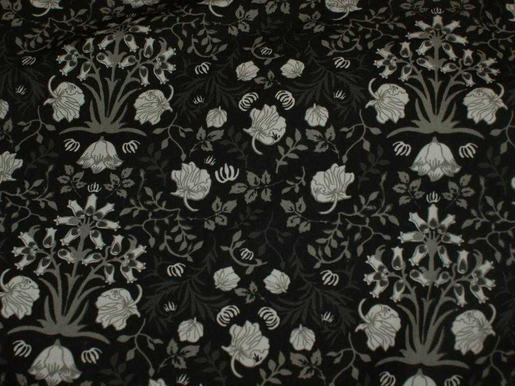TU koszula męska kwiaty vintage botanic slim czarna 3XL