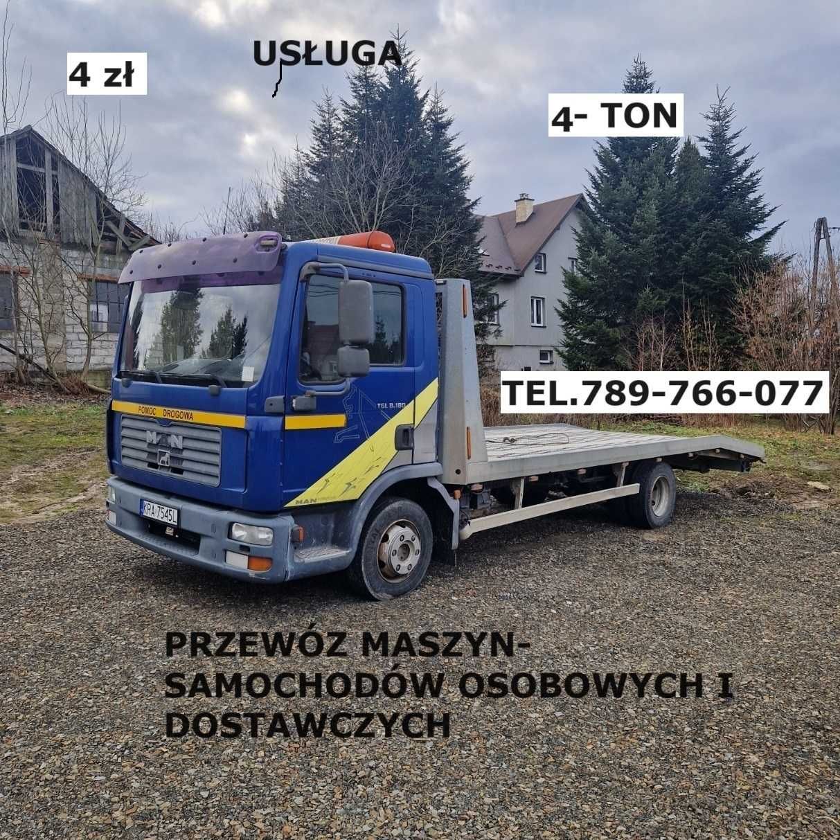 Pomoc Drogowa -laweta- 4 ton wieliczka-krakow-gdów-niepołomice-mysleni
