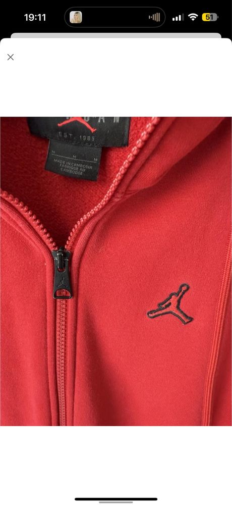 Чоловічий худі Jordan zip (оригінал)