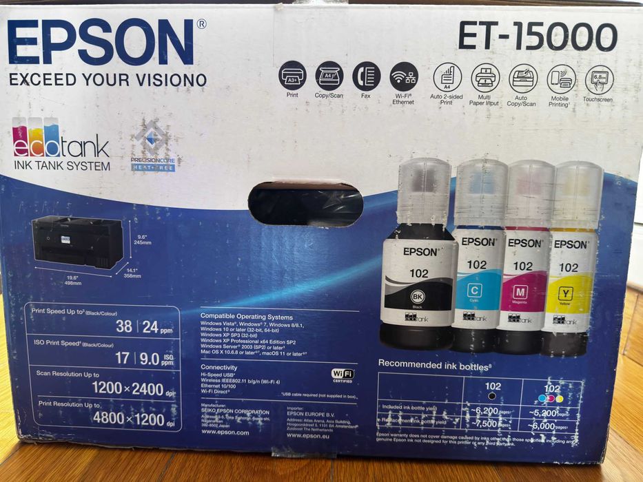 Impressora A3 multifunções Epson ET 15000 (EcoTank)