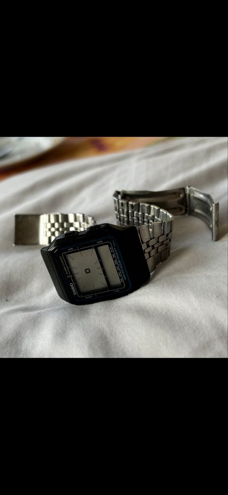 2 zegarki stare zegarek kessel prl ae-11w analog casio prl elektr.