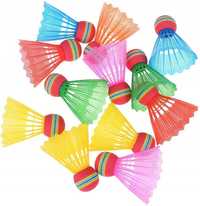 Garneck 12szt kolorowe lotki do badmintona plastik