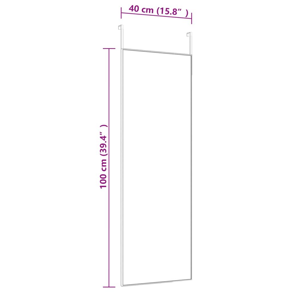 Vidaxl Lustro Na Drzwi, Złote, 40X100 Cm, Szkło I Aluminium