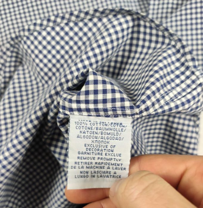 Koszula Ralph Lauren męska slim krata elegancka r. M