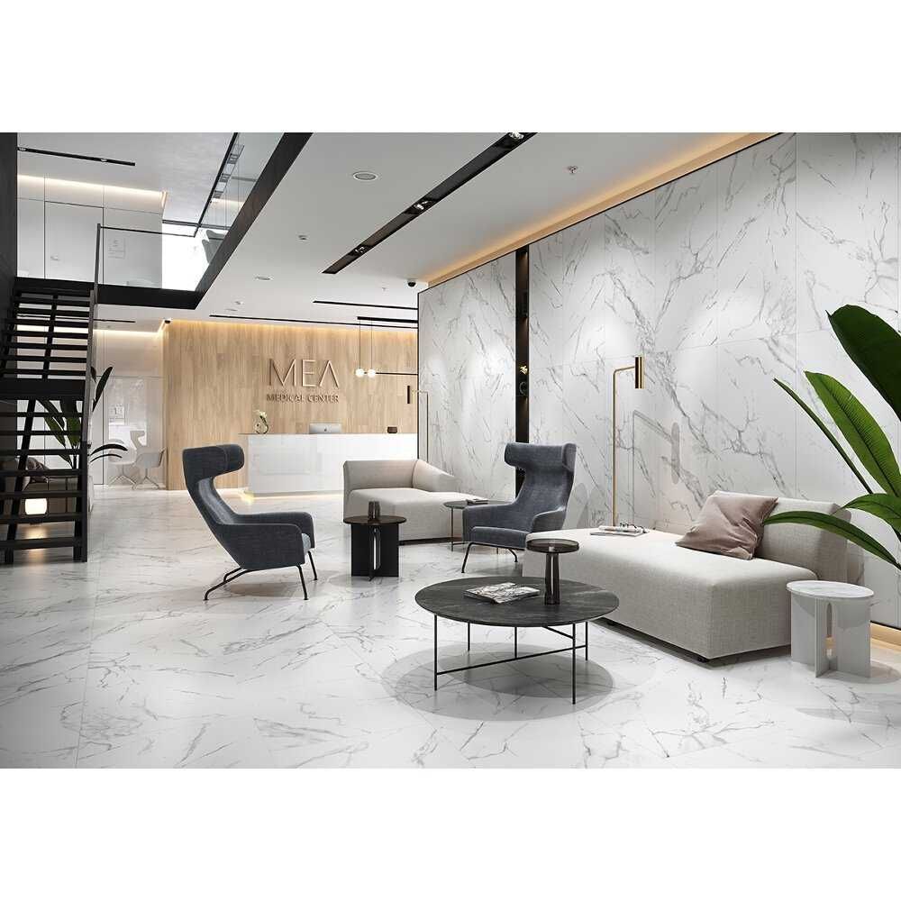 Gres szkliwiony Calacatta Marble White Polished 59,8X119,8 Opoczno