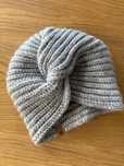 Czapka turban merino szara Kopyto