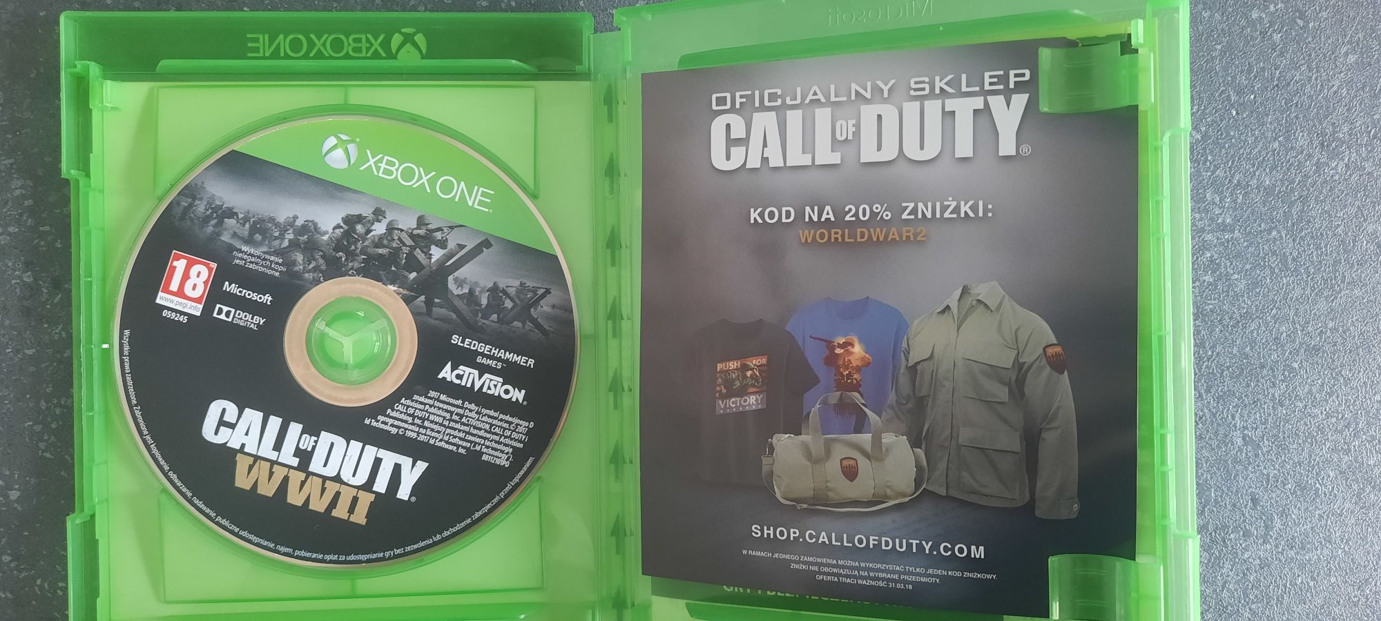 Call of Duty WW2 xbox one wersja PL