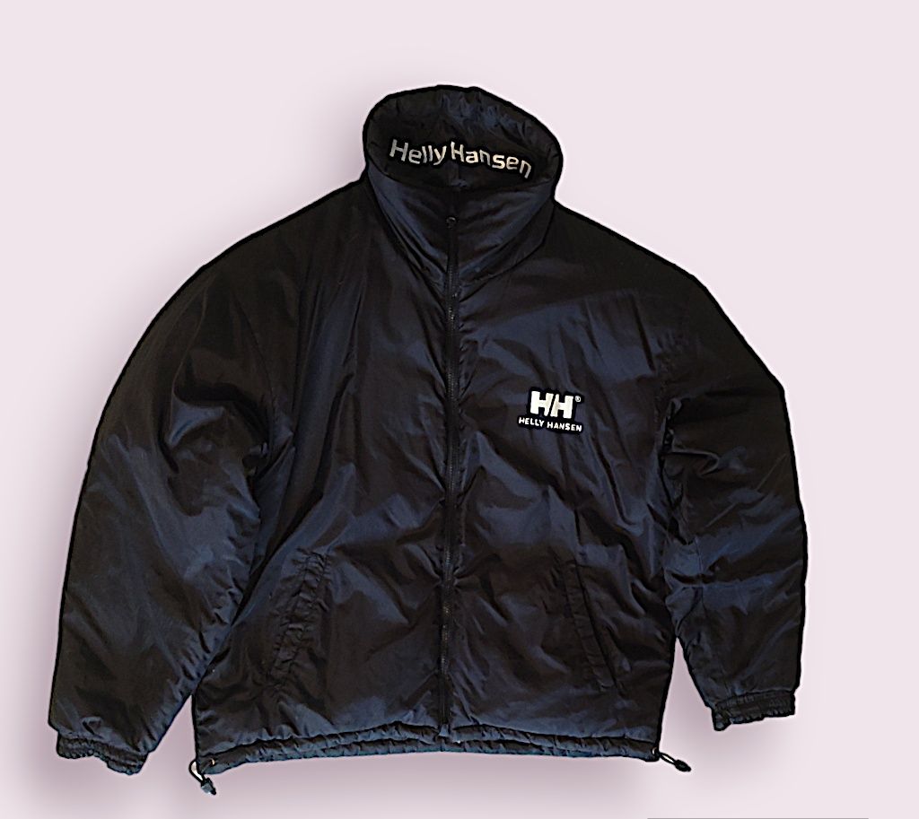 Kurtka helly Hansen puchowa czarna hh puffer Black jacket vintage 90s