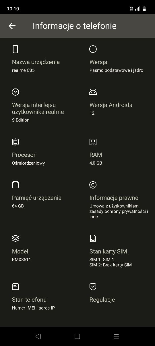 Telefon Realme C35 4/64GB