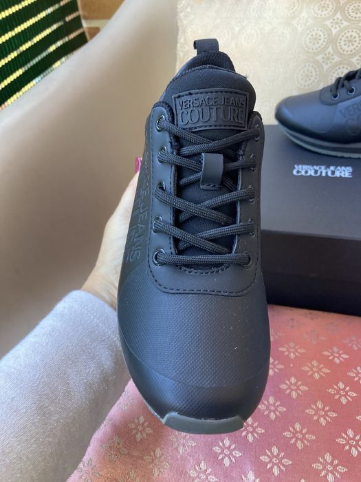 Tenis pretos Versace Couture originais
