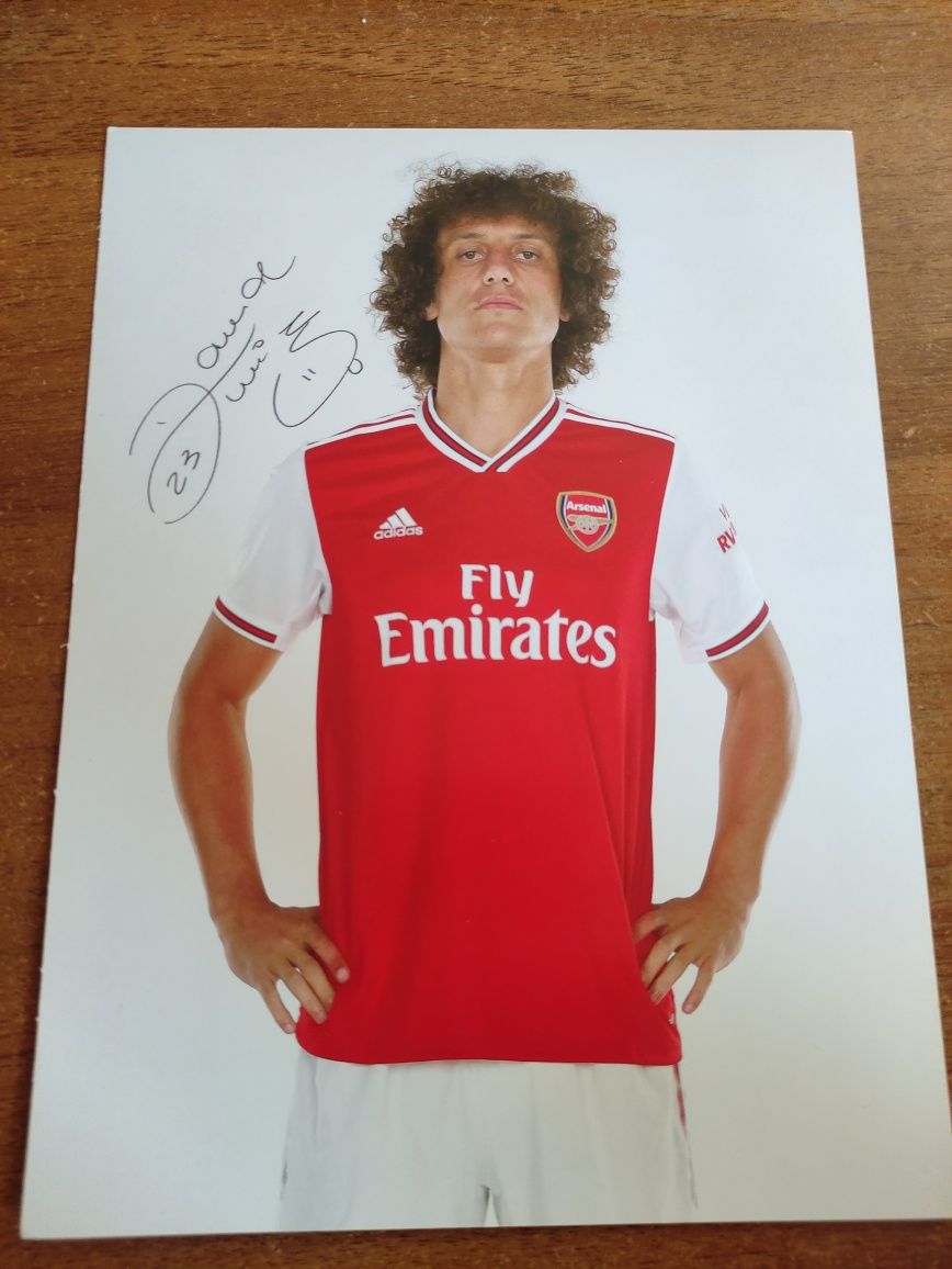 Autograf, podpis, nadruk David Luiz Arsenal Piłka Nożna Sport Kolekcja