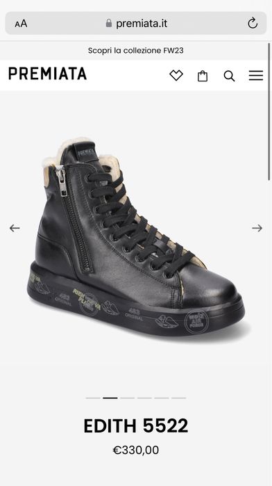 Зимние чёрные ботинки Премиата преміата premiata