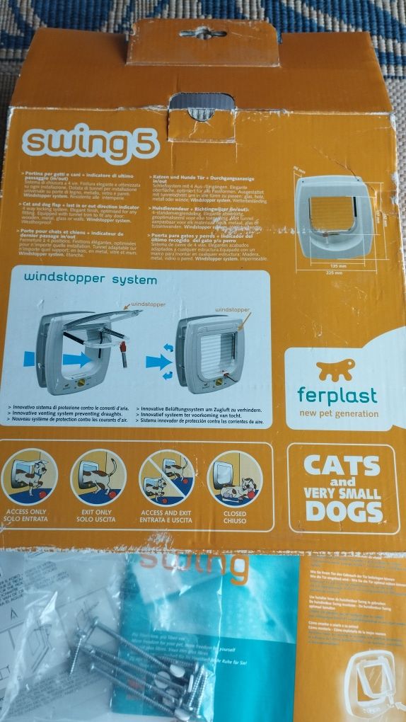 Porta para gatos e cães pequenos