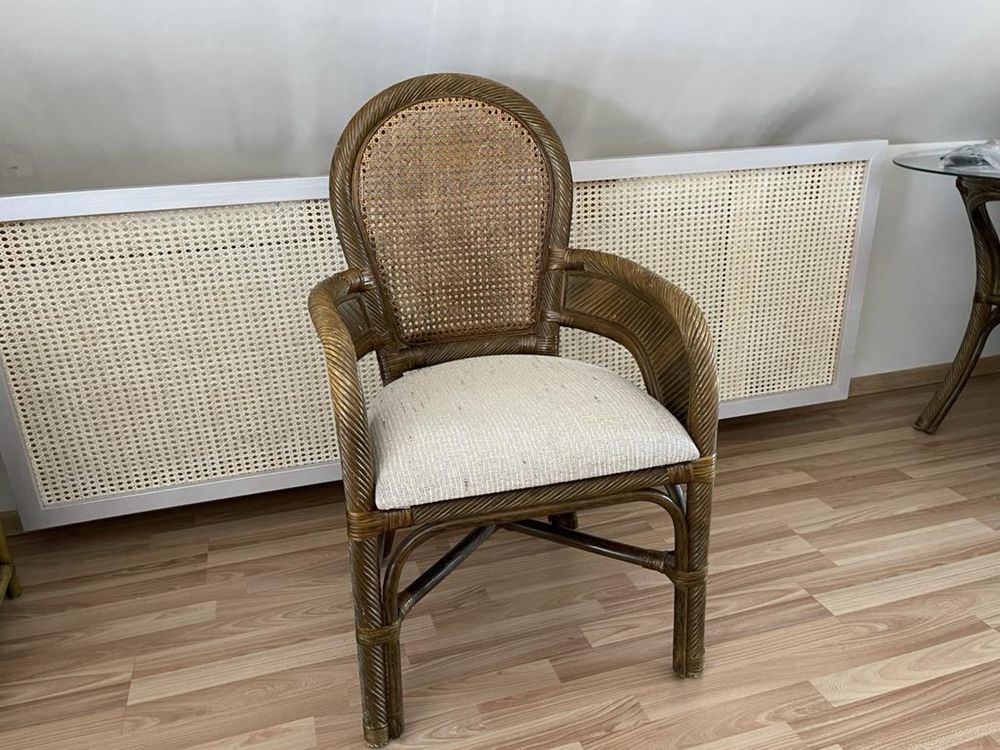 Komplet wypoczynkowy -stół z krzesłami rattan OLIMAR