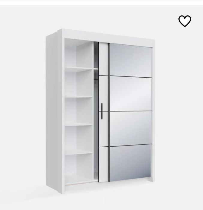 Szafa przesuwna, z lustrem 150 cm