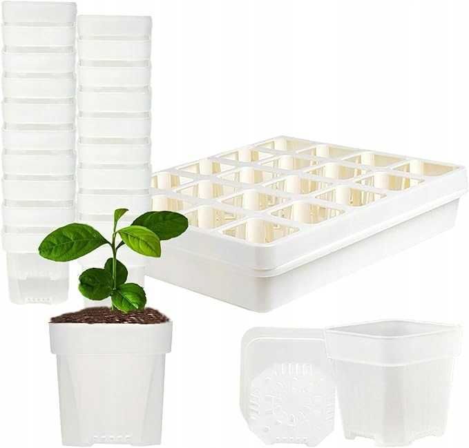 Taca do uprawy sadzonek nasiona 20x kubeczek pojemnik 5x5 cm