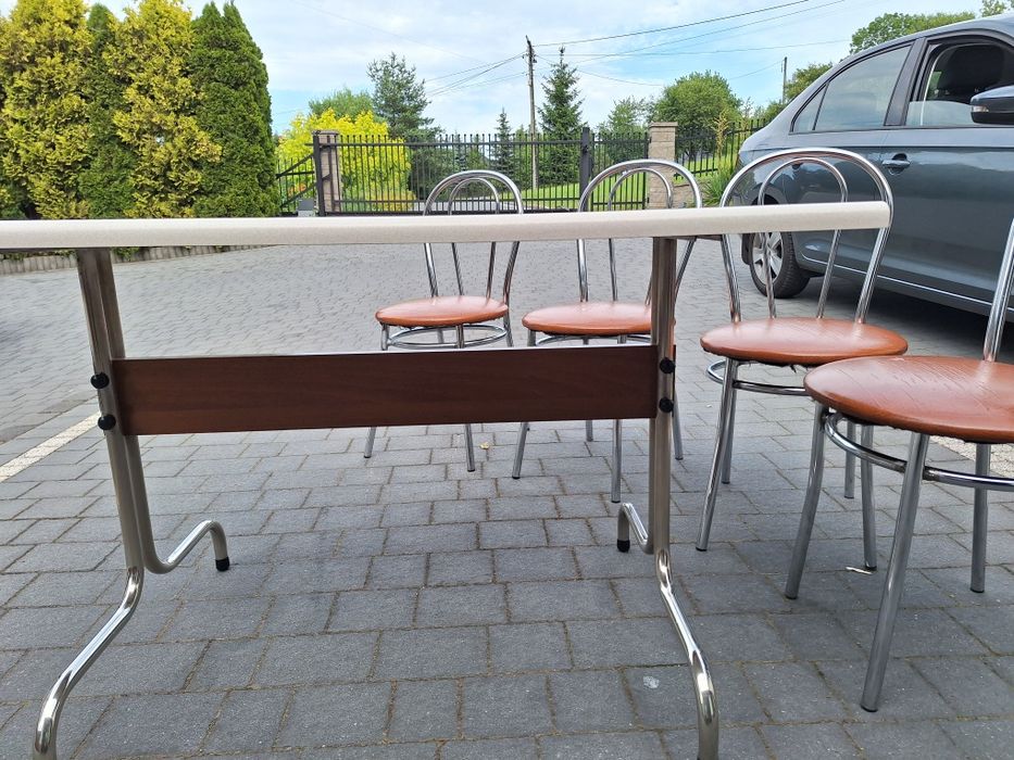 Stolik stół ława kuchenna 120x60 z krzesłami 4 szti