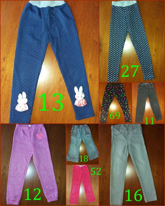 Spodenki, spodnie, legginsy, spódnica, sukienka roz.122 (310