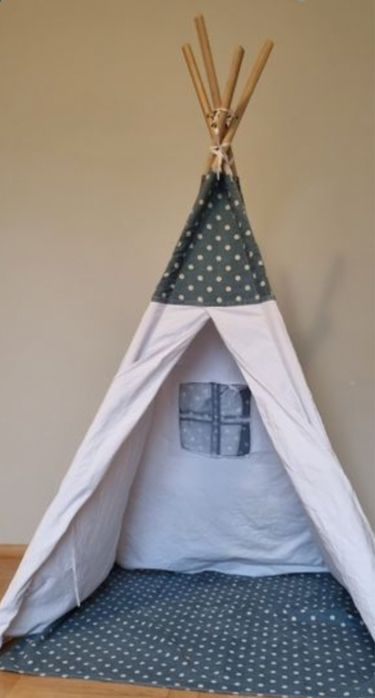 Namiot Tipi szary w kropki