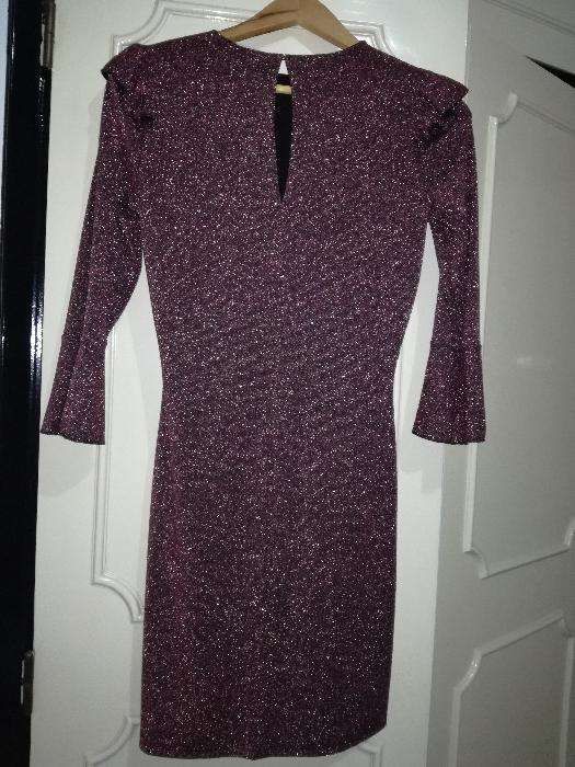 Vestido metalizado Mango