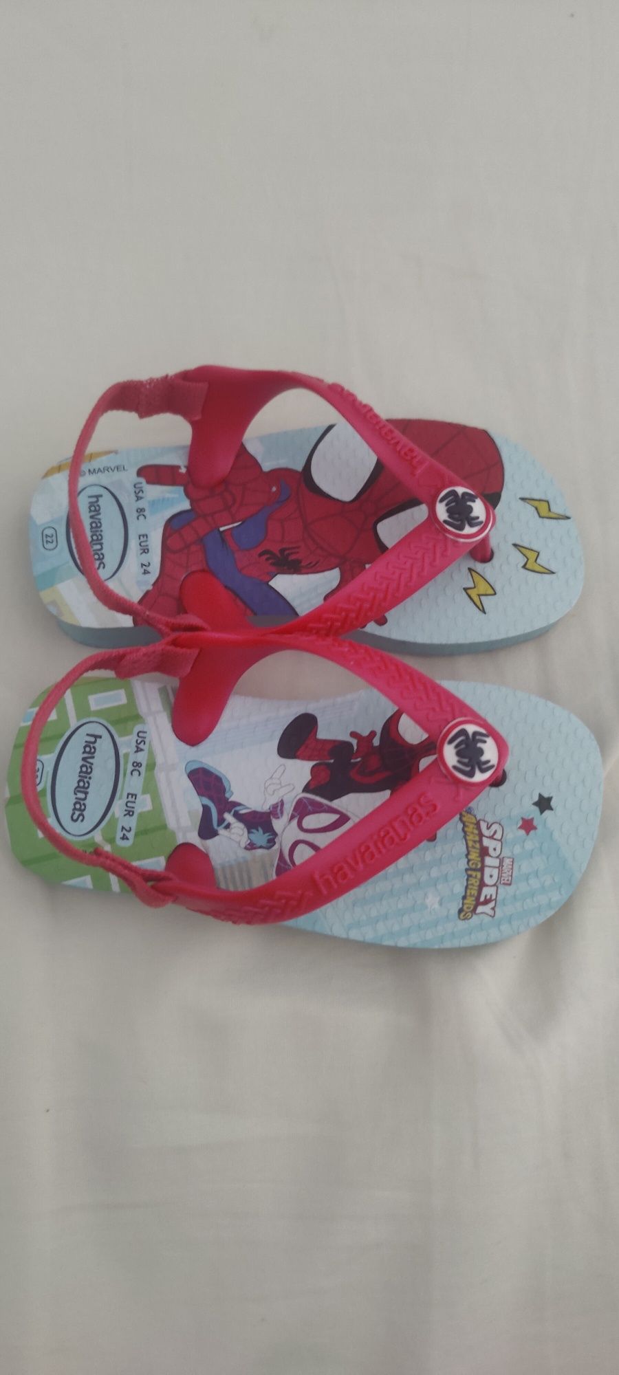 Havaianas Spidey. Tamanho 22