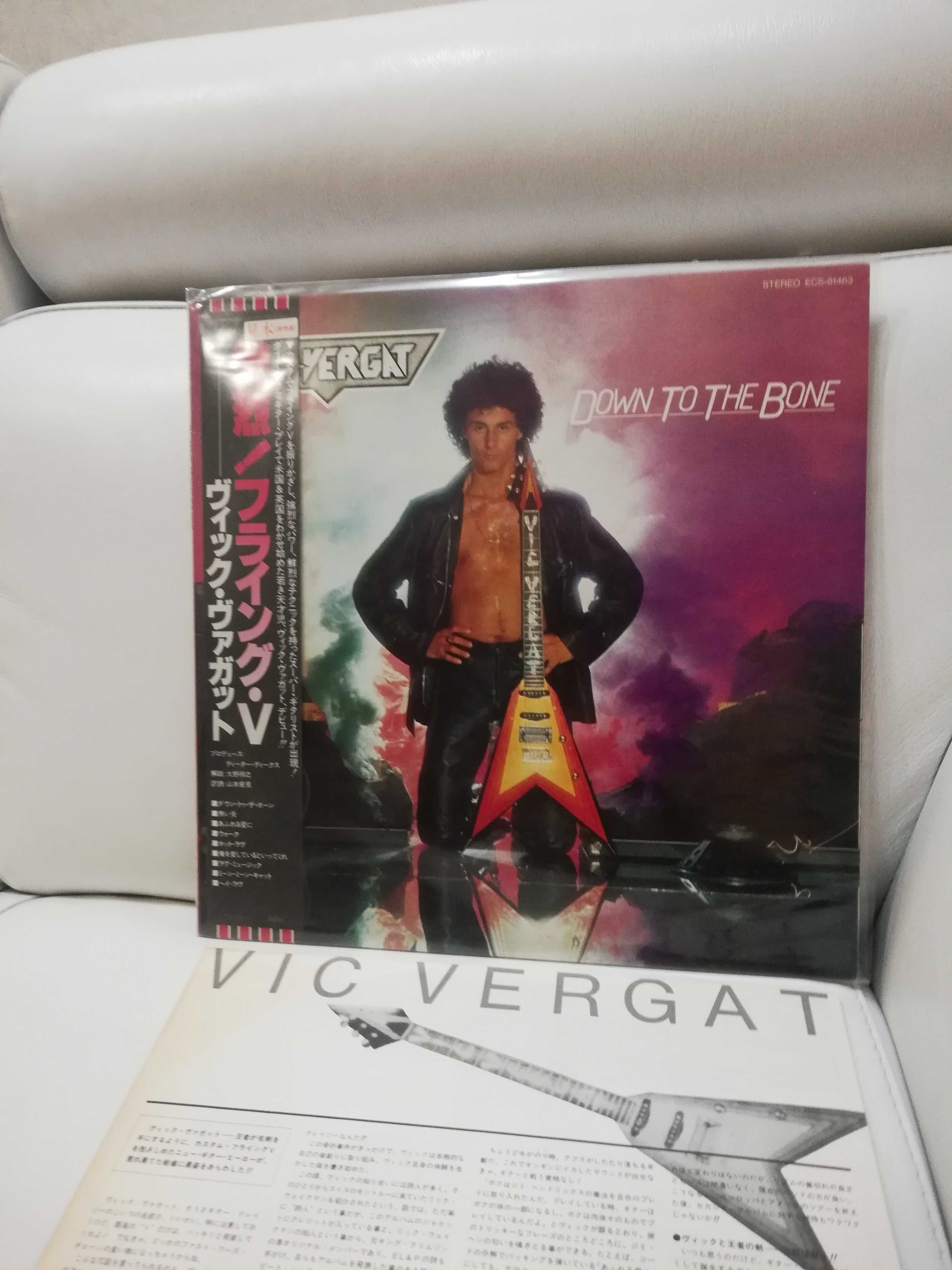 пластинка Vic Vergat ‎– Down To The Bone  (promo Japan)