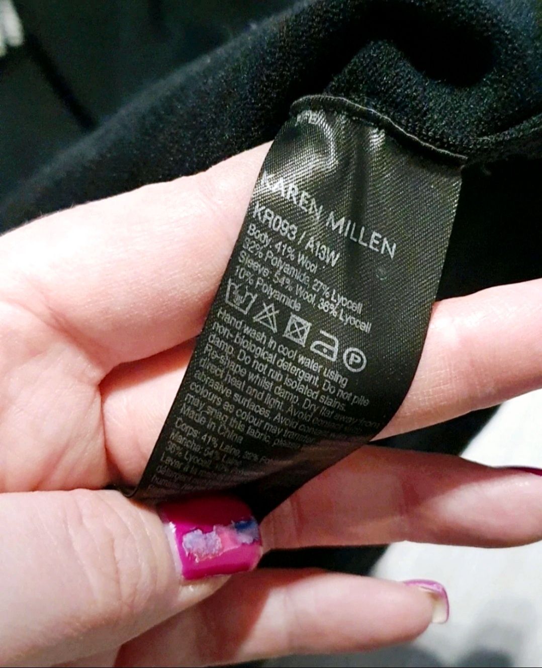 Czarno-biały sweter Karen Millen m 38 sweter m sweter z wełną