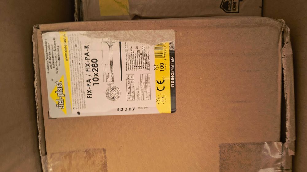 Kołki do styropianu FIX-PA 10x280,  ltx 10x220, styropapy lino 13x235